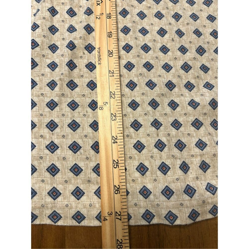 Chaps Ralph Lauren VTG Y2k Polo Shirt Mens Medium Geometric Long Sleeve - Picture 5 of 6